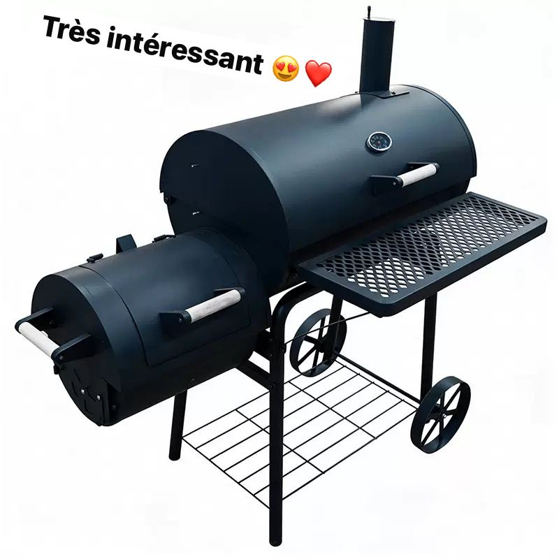 Barbecue à Charbon en Fonte – Résistant & Grande Capacité 🔥