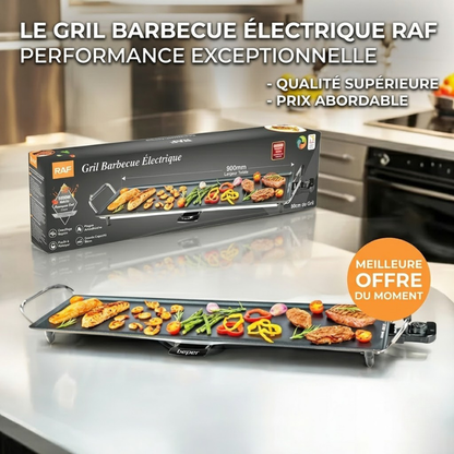 Plancha Électrique Barbecue XXL 1400W — Idéal Famille & Grandes Réunions