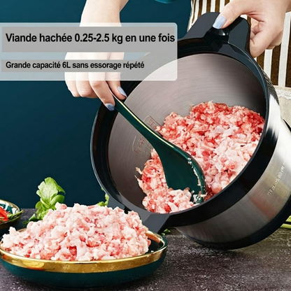 Hachoir électrique 6L pour viande, poisson, fruits et légumes