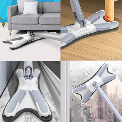 Serpillère plat en forme de X