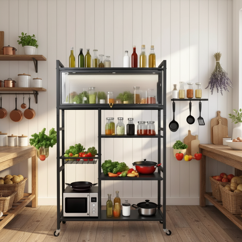 Etagère de Rangement cuisine Multifonction très pratique avec chariot