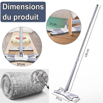 Serpillère plat en forme de X