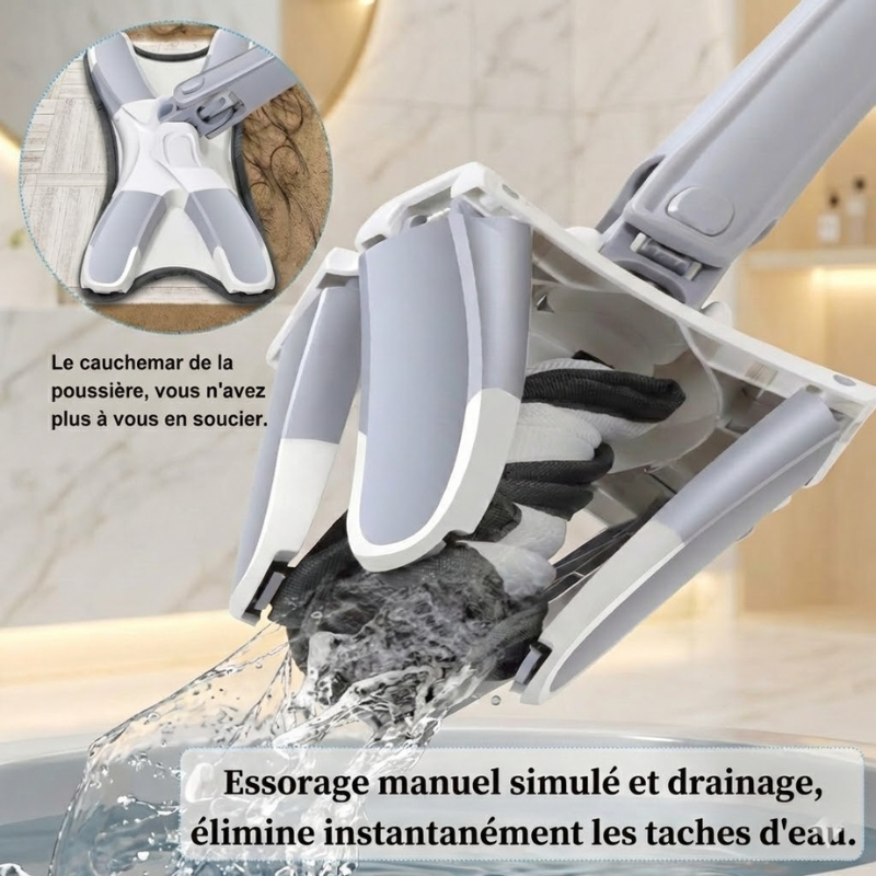 Serpillère plat en forme de X