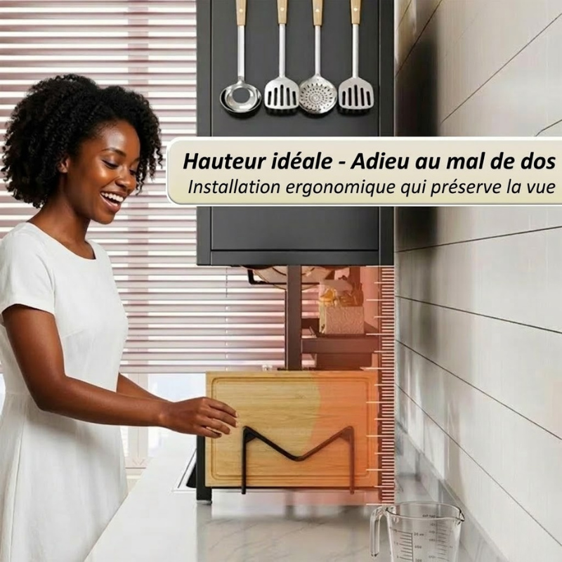 Égouttoir à vaisselle, organisateur à 3 niveaux, 95 cm