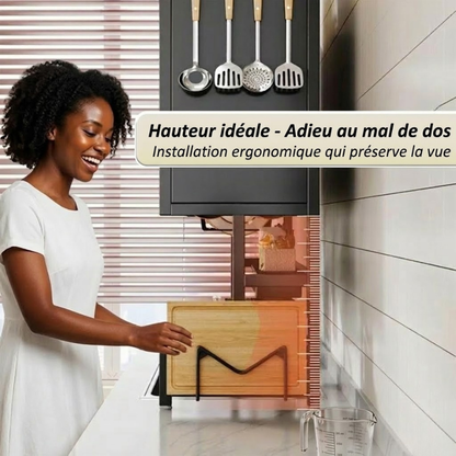 Égouttoir à vaisselle, organisateur à 3 niveaux, 95 cm