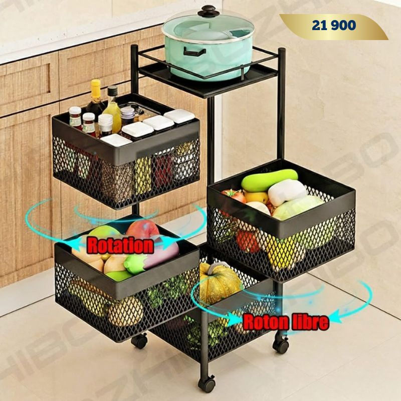Panier de rangement cuisine 5 niveaux multifonctions