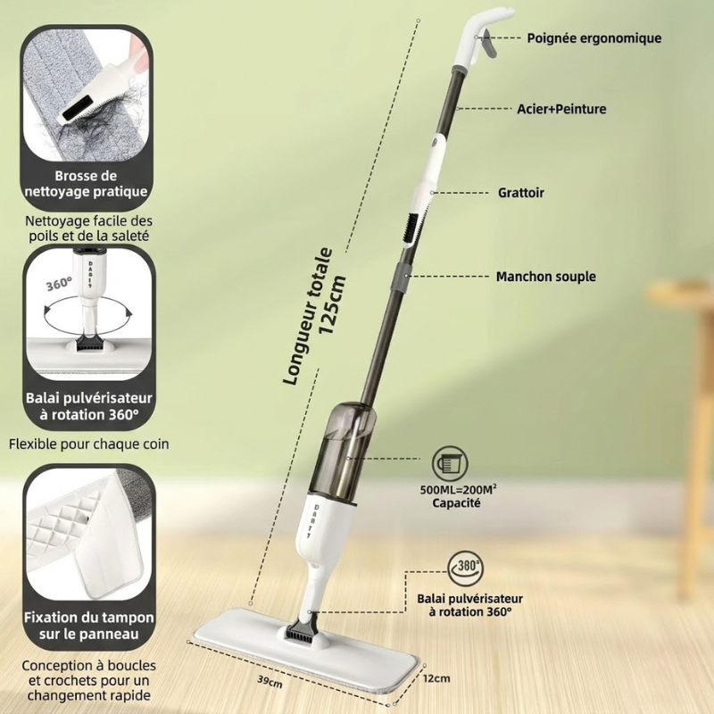Balai vaporisateur