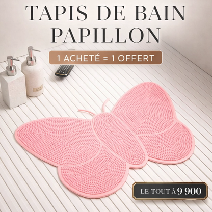 Tapis de Bain Papillon imperméable, antidérapan