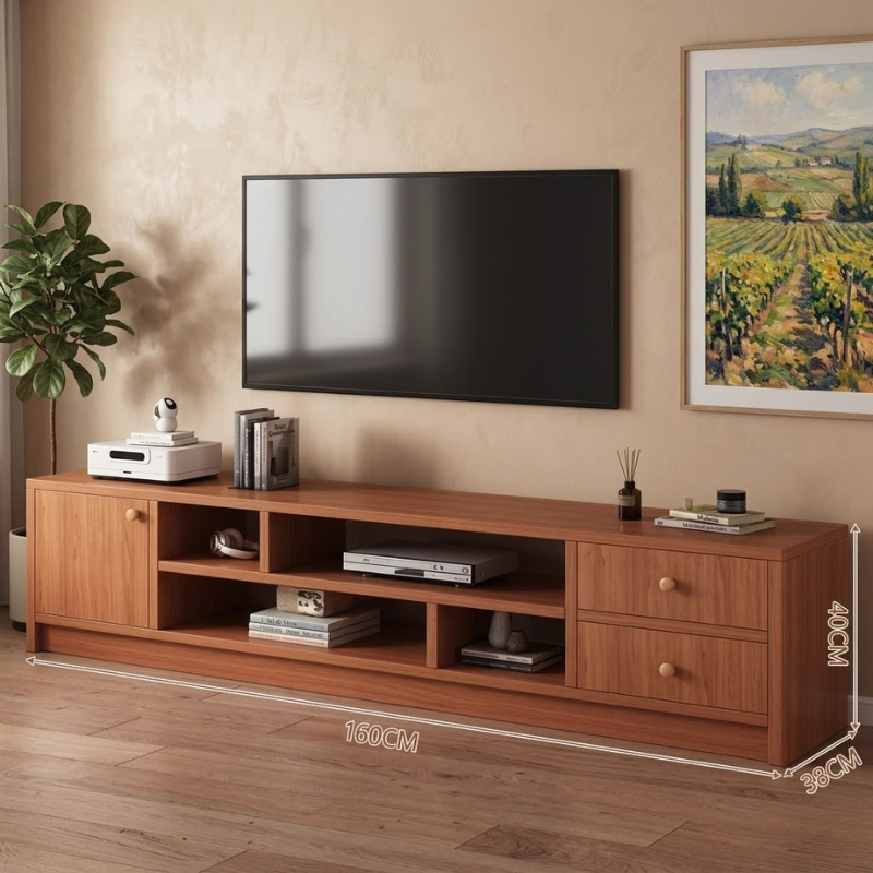 Meuble TV moderne en bois – 160×30×40 cm |Élégance et rangement intelligent