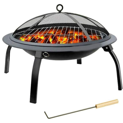 Barbecue Rond avec Couvercle – Idéal Jardin & Pique-nique