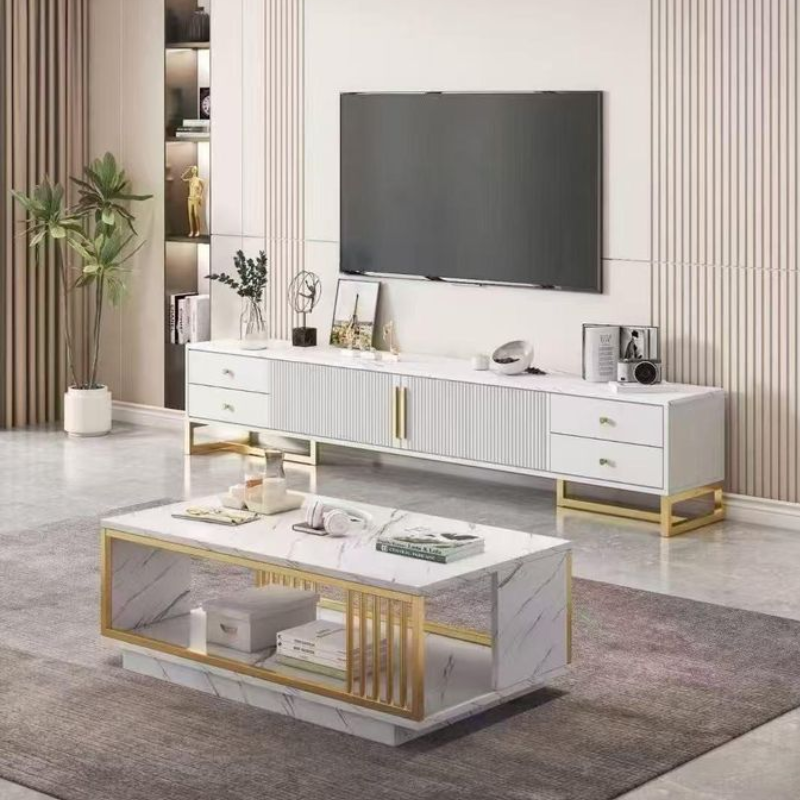 Ensemble Table tv et Table Basse – Idéal pour un Salon Stylé 160×30×40 cm |