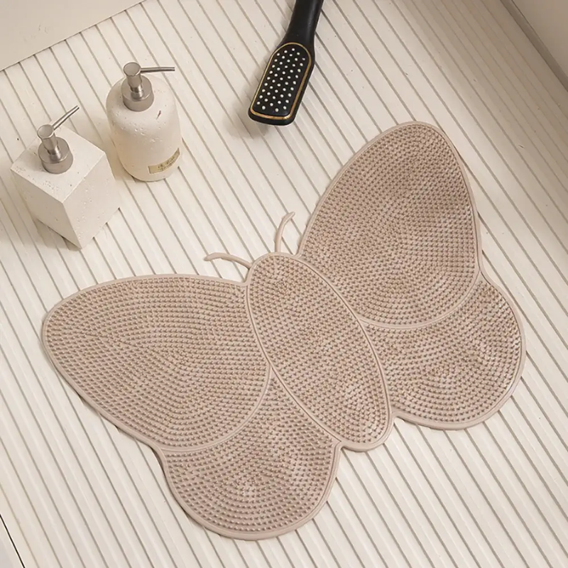 Tapis de Bain Papillon imperméable, antidérapan