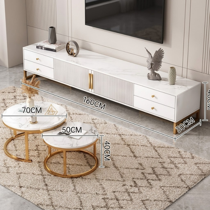 Ensemble Table Basse et Meuble TV –160×30×40 cm |- Table tv et Table Basse très luxe