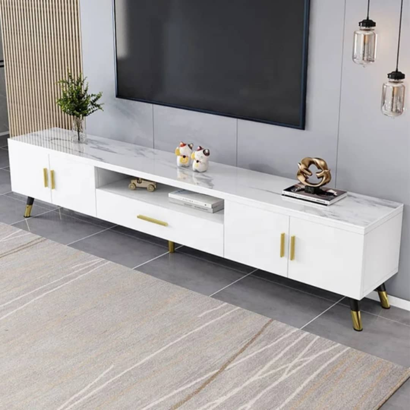 Meuble TV moderne en bois – 160×30×40 cm |– Élégance et rangement intelligent