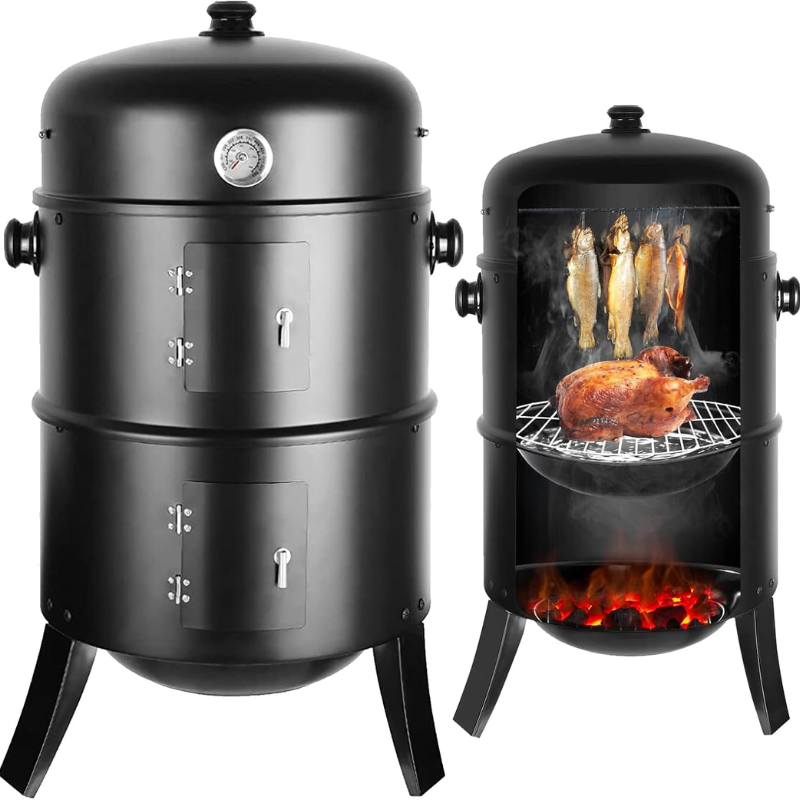 Barbecue Complet 3-en-1 – Grand Modèle Familial