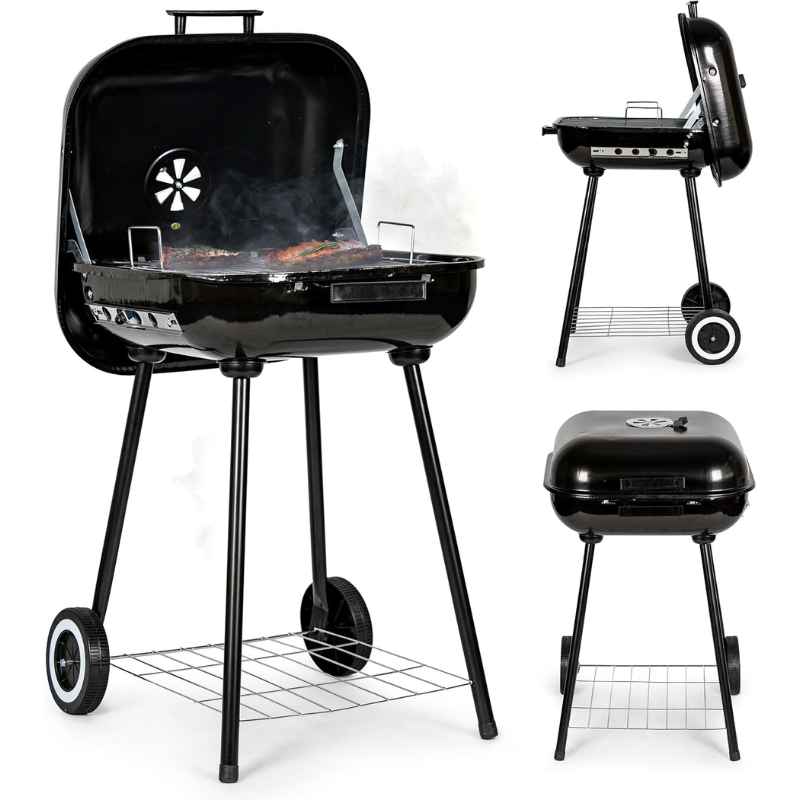 Barbecue à Charbon avec Couvercle & Grande Surface 🔥