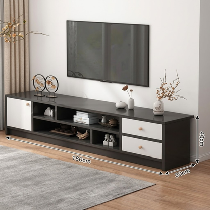 Meuble TV moderne en bois – 160×30×40 cm |Élégance et rangement intelligent
