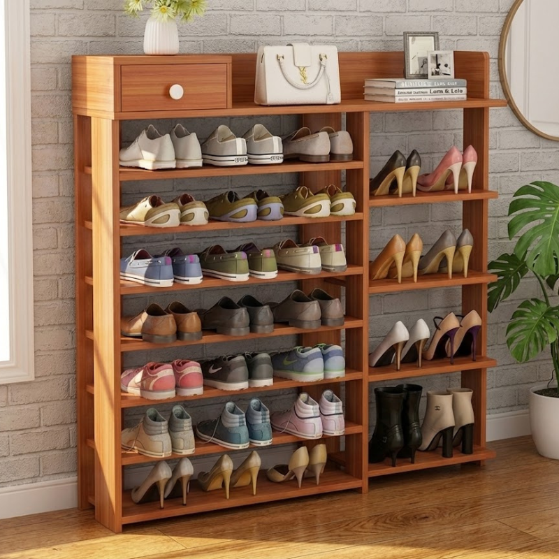 Étagère à chaussures en bois de luxe