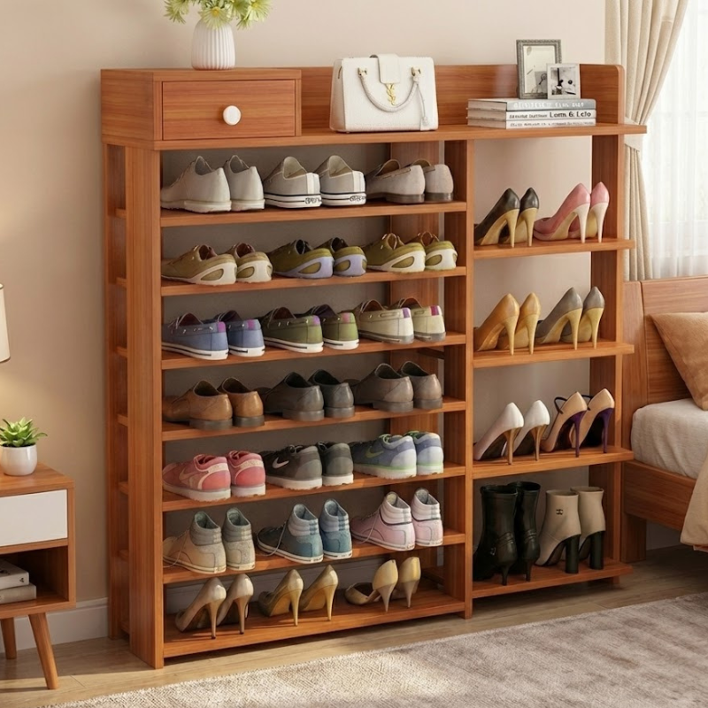 Étagère à chaussures en bois de luxe