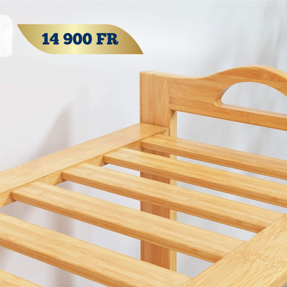 Etagere de Rangement pour Chaussure en Bambou 5 Niveaux