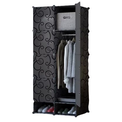 Armoire solide 2 battants+ étagères chaussures