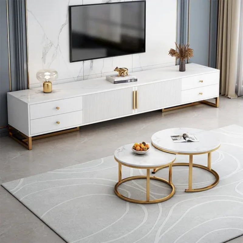 Ensemble Table Basse et Meuble TV –160×30×40 cm |- Table tv et Table Basse très luxe