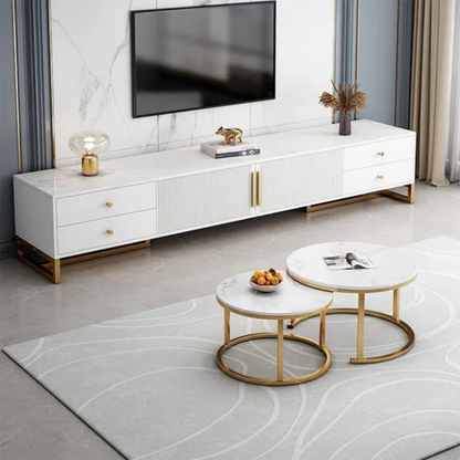 Ensemble Table Basse et Meuble TV –160×30×40 cm |- Table tv et Table Basse très luxe