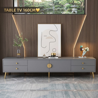 Meuble TV moderne en bois – 160×30×40 cm |– Élégance et rangement intelligent