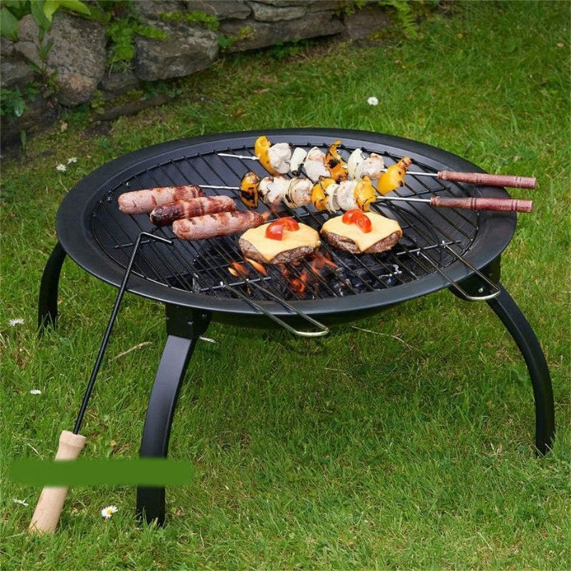 Barbecue Rond avec Couvercle – Idéal Jardin & Pique-nique