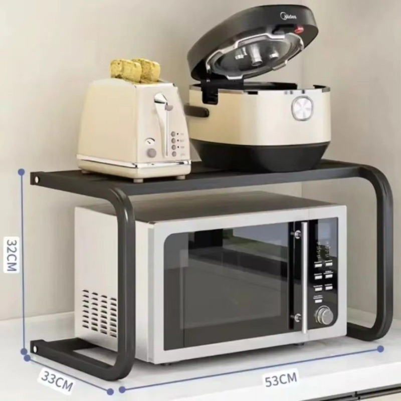 Étagère Cuisine Double Niveau Support Micro-ondes Gain de Place