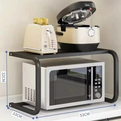 Étagère Cuisine Double Niveau Support Micro-ondes Gain de Place