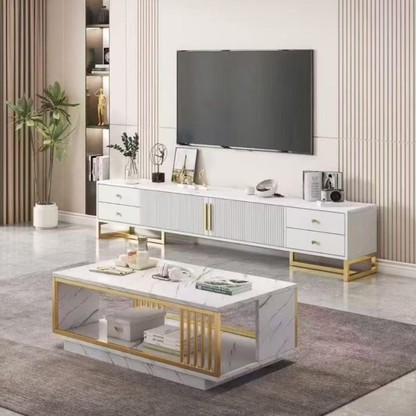 Ensemble Table tv et Table Basse – Idéal pour un Salon Stylé 160×30×40 cm |
