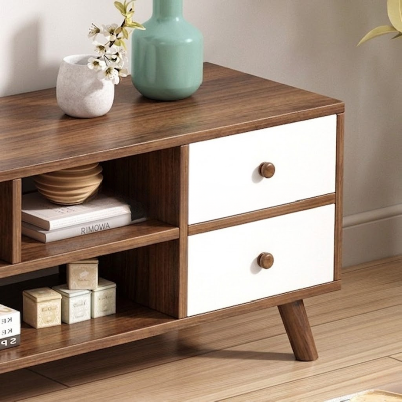 Meuble TV moderne 140 cm – Élégance et rangement intelligent
