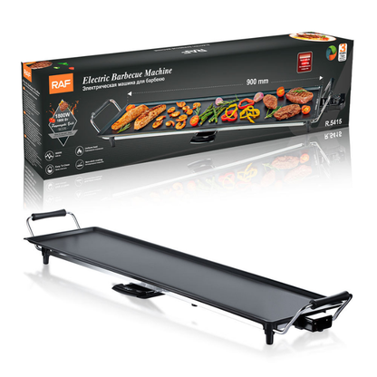 Plancha Électrique Barbecue XXL 1400W — Idéal Famille & Grandes Réunions