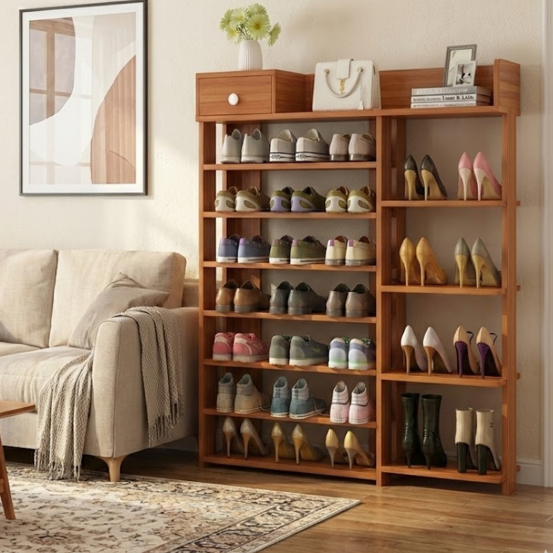 Étagère à chaussures en bois de luxe