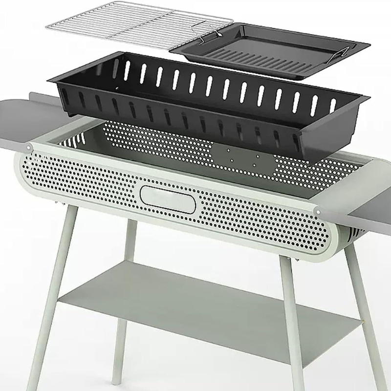 Barbecue Brasero 2-en-1 – Portable & Grande Capacité