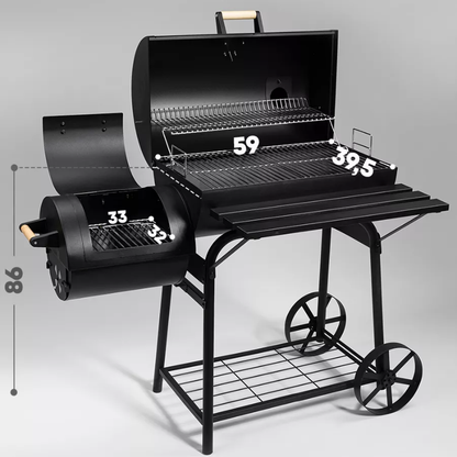 Barbecue à Charbon en Fonte – Résistant & Grande Capacité 🔥