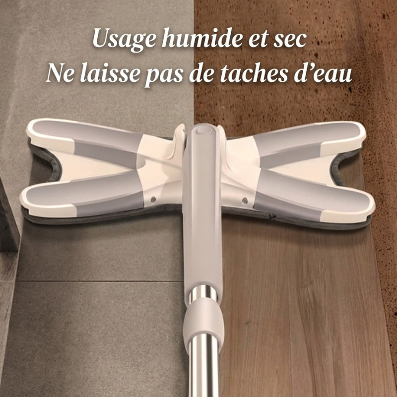 Serpillère plat en forme de X