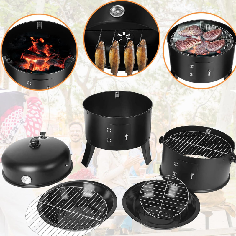 Barbecue Complet 3-en-1 – Grand Modèle Familial