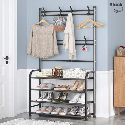 Porte-manteau d’entrée 3 en 1 multifonction avec rangement à chaussures