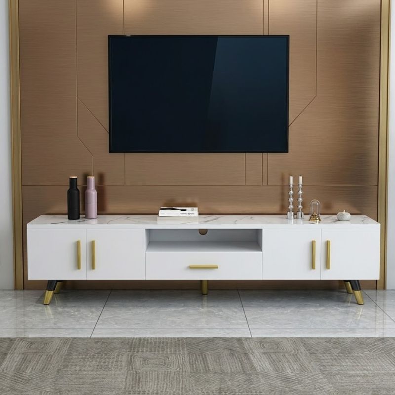 Meuble TV moderne en bois – 160×30×40 cm |– Élégance et rangement intelligent