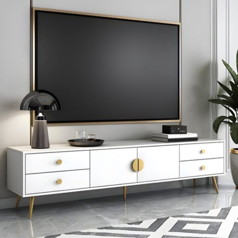 Meuble TV moderne en bois – 160×30×40 cm |– Élégance et rangement intelligent