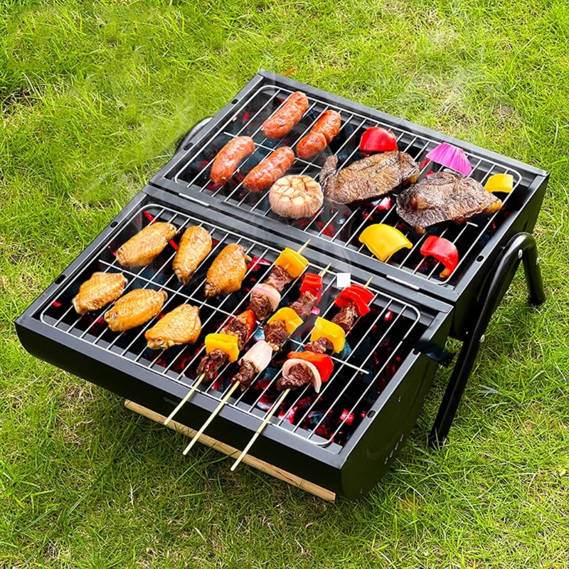 Barbecue Portable 2-en-1 – Double Surface & Pliable 🔥