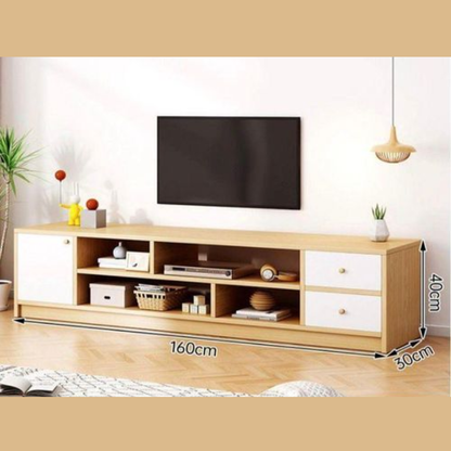 Meuble TV moderne en bois – 160×30×40 cm |Élégance et rangement intelligent