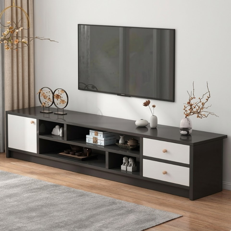 Meuble TV moderne en bois – 160×30×40 cm |Élégance et rangement intelligent