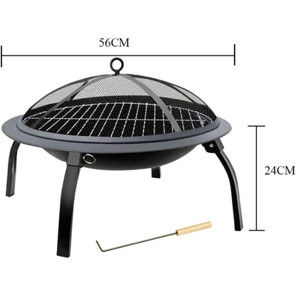 Barbecue Rond avec Couvercle – Idéal Jardin & Pique-nique