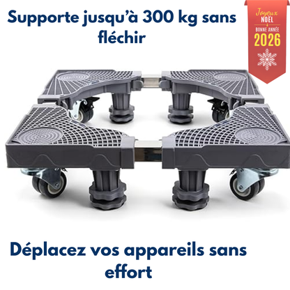 Support FIRGO 300 kg 8 pieds 4 roulettes, anti-vibration & antidérapant