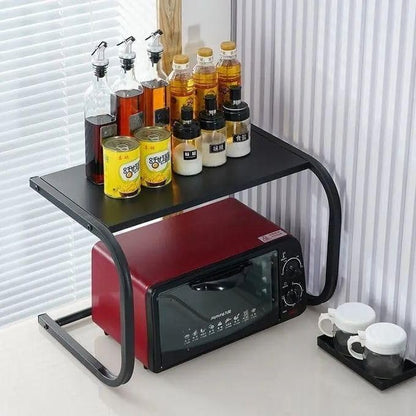 Étagère Cuisine Double Niveau Support Micro-ondes Gain de Place