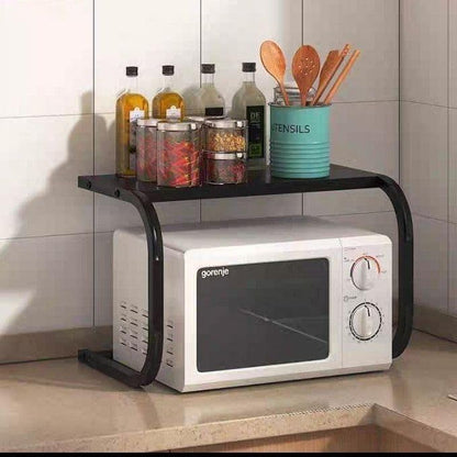 Étagère Cuisine Double Niveau Support Micro-ondes Gain de Place
