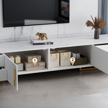Meuble TV moderne en bois – 140×30×40 cm |– Élégance et rangement intelligent